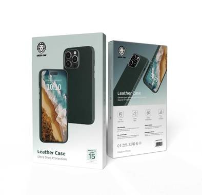 Green Lion iPhone 15 Pro For Leather Case - Green
