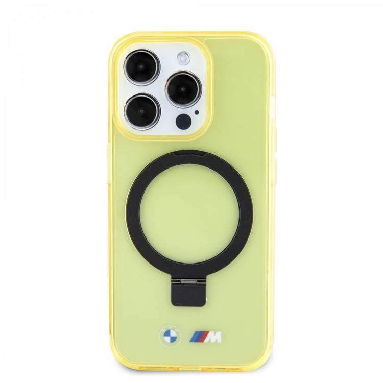 BMW iPhone 15 Pro For MagSafe IML Case with Ring Stand  - Yellow