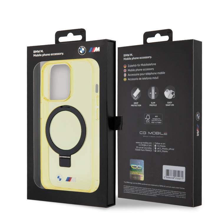 BMW iPhone 15 Pro For MagSafe IML Case with Ring Stand  - Yellow