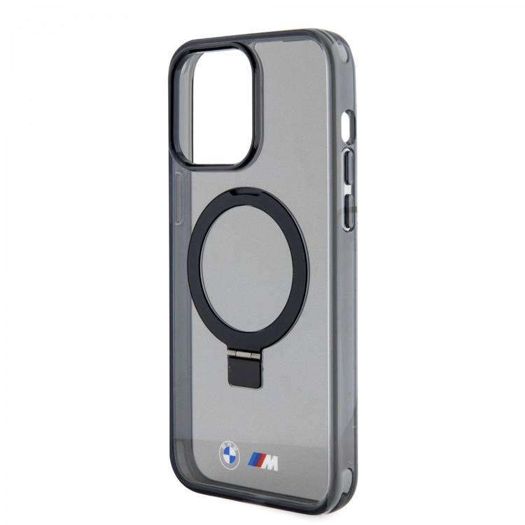 BMW iPhone 15 Pro For MagSafe IML Case with Ring Stand  - Black