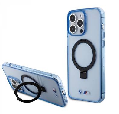 BMW iPhone 15 Pro For MagSafe IML Case with Ring Stand  - Blue