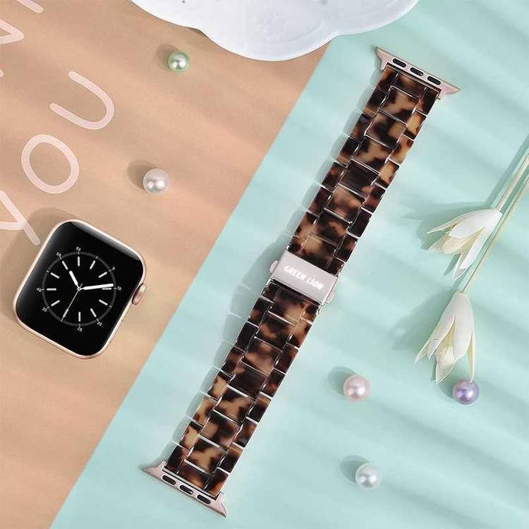 Green Lion Resin Watch Band For Apple Watch 42/44/45/49MM - Amber