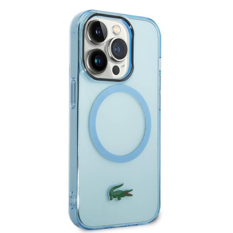 Lacoste HC MagSafe Transparent Case for iPhone 15 Series  - Blue - iPhone 15 Pro Max