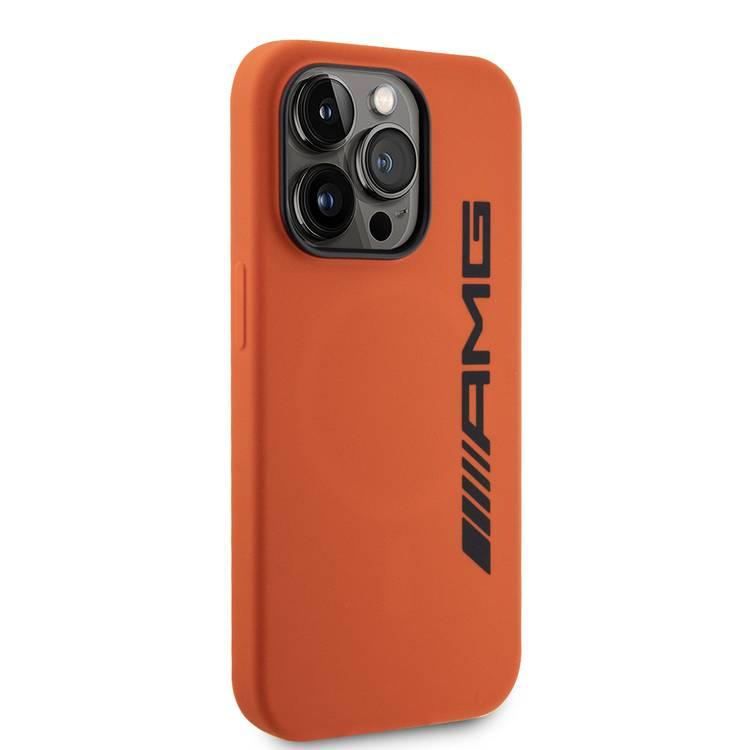 AMG MagSafe Silicone Case with Large AMG Logo for iPhone 15 Pro Series - Orange - iPhone 15 Pro Max