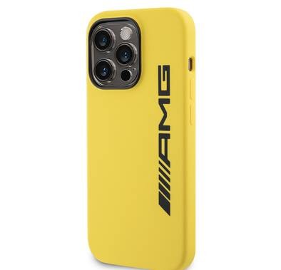 AMG MagSafe Silicone Case with Large AMG Logo for iPhone 15 Pro Series - Yellow - iPhone 15 Pro Max