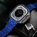 Levelo RoyalLink Stainless Steel Metal Watch Strap - Blue