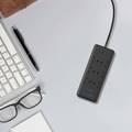 Powerology 48W 6 AC 1x PD USB-C and 3x QC USB-A Power Strip with UK Plug - Black