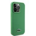 Lacoste HC MagSafe Iconic Petit Pique PU Woven Logo for iPhone 15 Series - Green - iPhone 15 Pro