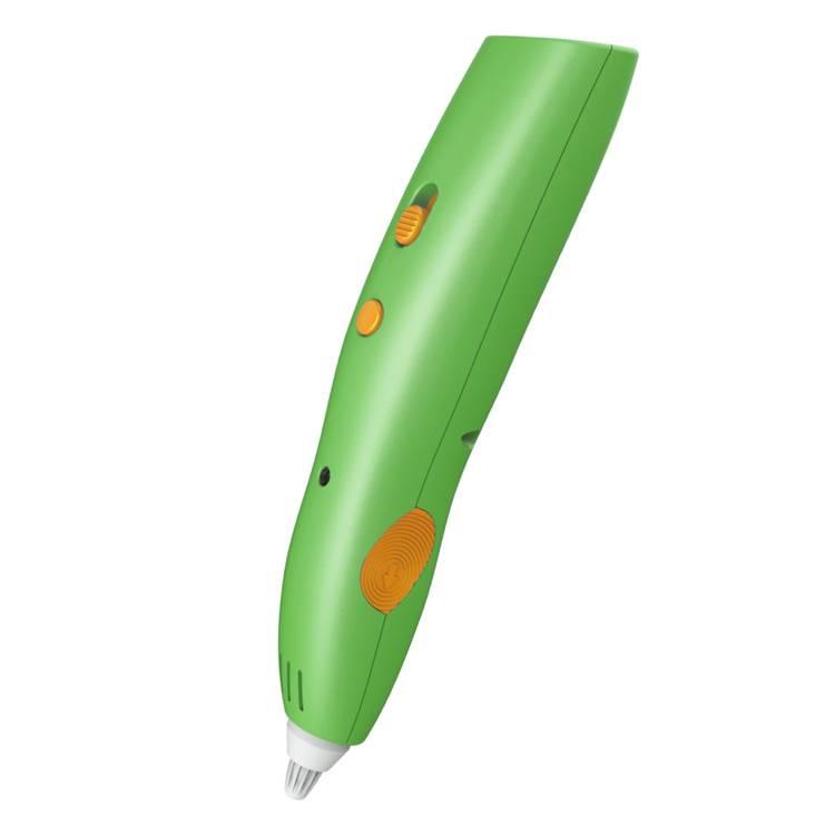 قلم طباعة بورودو لاسلكي للأطفال ثلاثي الأبعاد بقدرة 550 مللي أمبير في الساعة (يشمل الشعيرات 3 ألوان) - أخضر