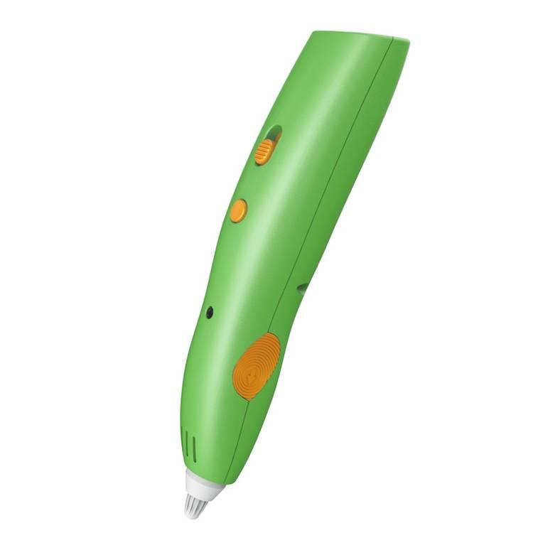 قلم طباعة بورودو لاسلكي للأطفال ثلاثي الأبعاد بقدرة 550 مللي أمبير في الساعة (يشمل الشعيرات 3 ألوان) - أخضر