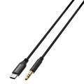 Porodo Braided Type-C to 3.5mm AUX Cable 1.2M - Black