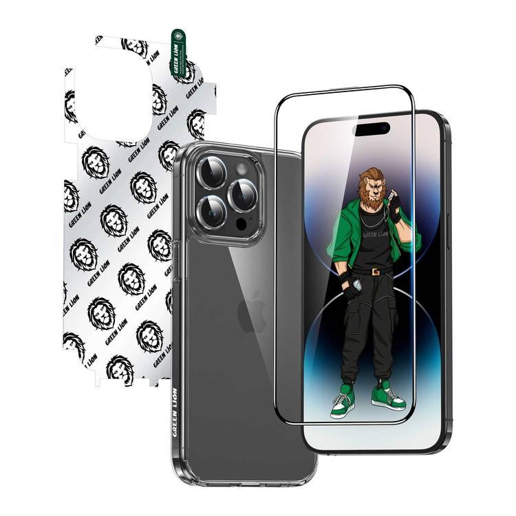 Green Lion iPhone 15 Pro for 4 in 1 Defender Pack - Black