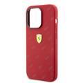 Ferrari iPhone 15 Pro For Silicone Case with All Over SF Pattern - Red
