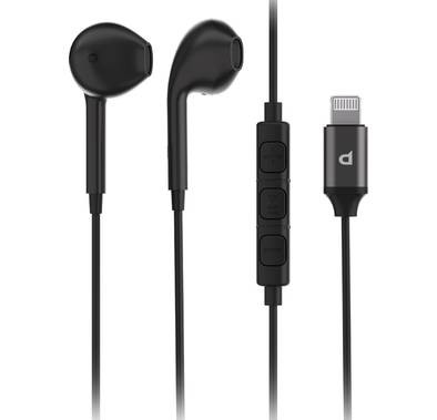 Powerology Stereo Dual MFi Earphones with Lightning Connector 1.2m  - Black