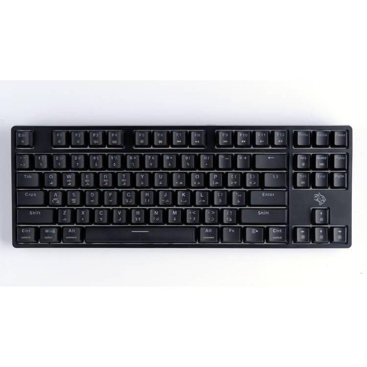 Porodo Gaming 3in1 Wireless Mechanical Keyboard TKL Gateron Pro Switch (Red) - Black