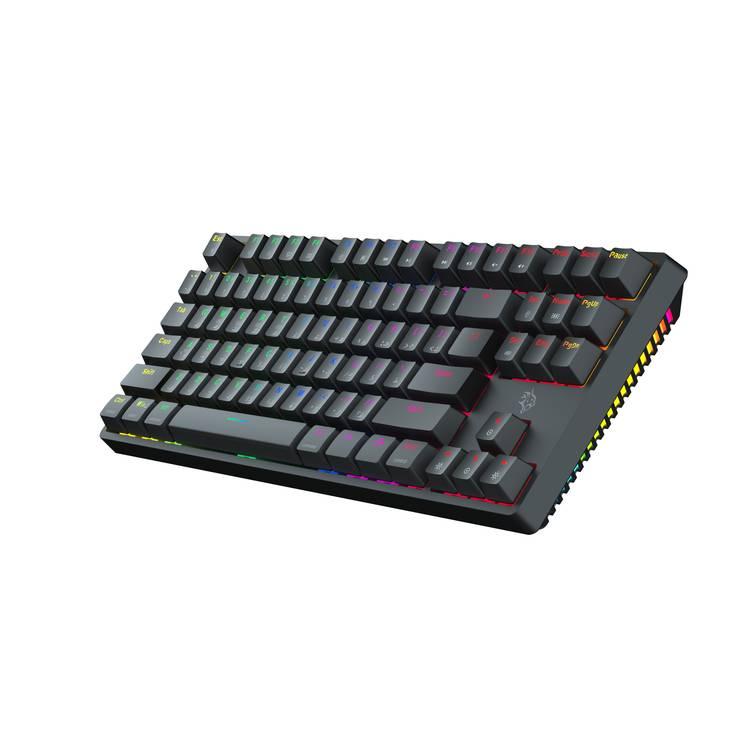 Porodo Gaming 3in1 Wireless Mechanical Keyboard TKL Gateron Pro Switch (Red) - Black