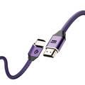 Powerology 8K HDMI to HDMI Braided Cable - Purple - 3M