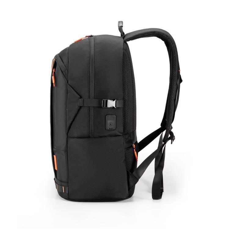 Porodo Gaming PU Laptop Backpack With USB-C Port and PS5 Compartment  - Black/Orange