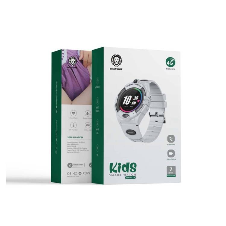 Green Lion 4G Kids Smart Watch Series 4 - White