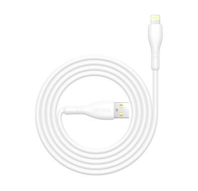 Porodo Blue 1.2M  USB-A to Lightning PVC 2A Cable - White