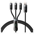 Porodo Multi-Connector USB-A Fast Charging Display Cable Lightning / Type-C  / Micro USB 1.2M - Black