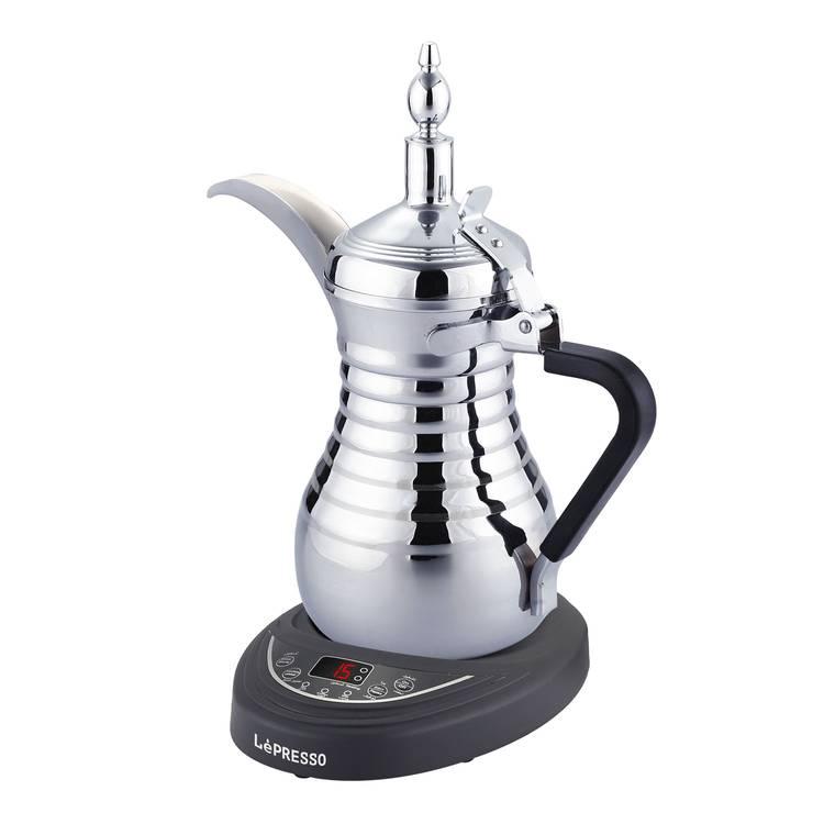 LePresso Electrical Arabic Coffee and Tea Dallah 800W 0.75L - Silver