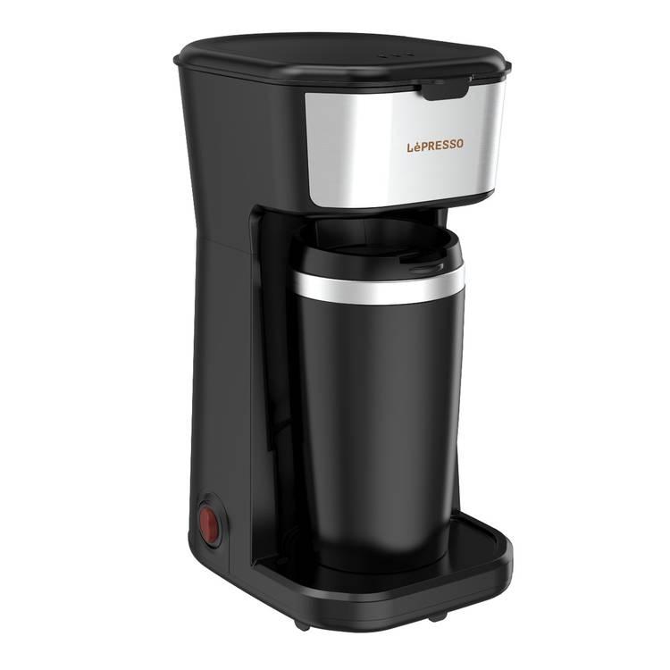 LePresso 450W Coffee Maker with Travelling Mug  - Black
