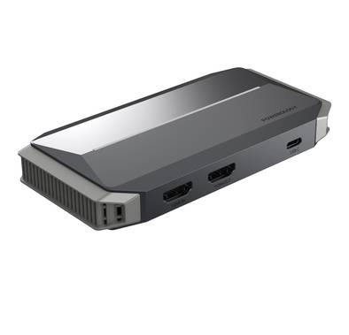Powerology Audio and Video Capture Card with 4K Resolution and Multi-Device Broadcasting - Black