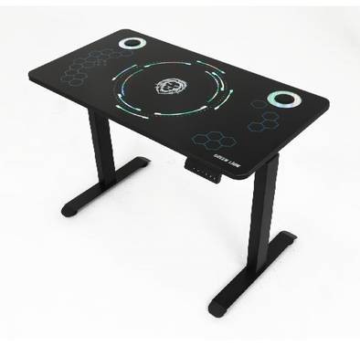 Green Lion Automatic RGB Lift Gaming Table - Black