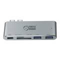 Turtle Brand Thunderbolt 3 Multi-Port Hub with SD Card Slots - Space Gray