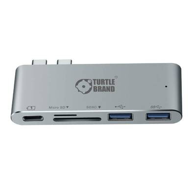 Turtle Brand Thunderbolt 3 Multi-Port Hub with SD Card Slots - Space Gray