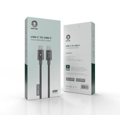 Green Lion Type-C To Type-C Cable (1m) - Black