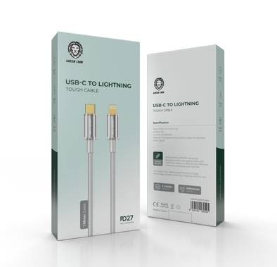 Green Lion Type-C To Lightning Tough Cable 1 Meter - White
