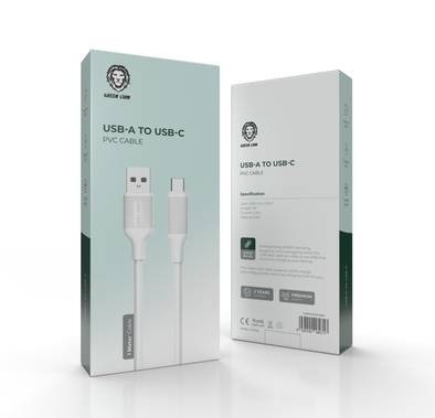 Green Lion USB-A To Type-C PVC Cable (1m) - White