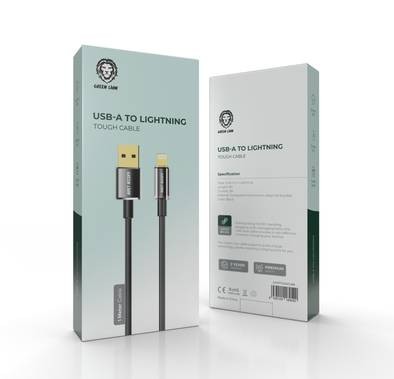 Green Lion USB-A To Lightning Tough Cable (1m) - Black