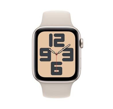Apple Watch SE 2023 [GPS 40mm] هيكل ألومنيوم ستارلايت مع حزام ستارلايت الرياضي | ق/م