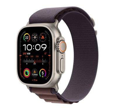 Apple Watch Ultra 2 [GPS + Cellular 49mm] with Titanium Case & Indigo Alpine Loop | Medium