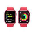 Apple Watch Series 9 [GPS 41mm] with Red Aluminum Case & Red Sport Band | M/L