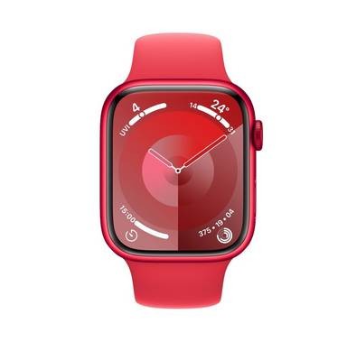 Apple Watch Series 9 [GPS 41mm] with Red Aluminum Case & Red Sport Band | M/L