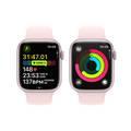 Apple Watch Series 9 [GPS 41mm] with Pink Aluminum Case & Light Pink Sport Band | S/M