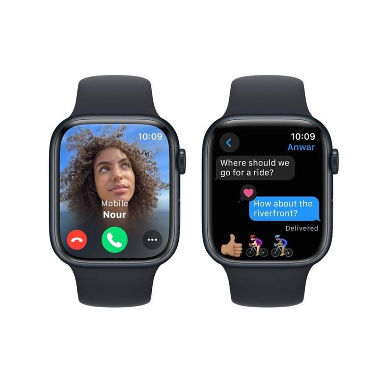 Apple Watch Series 9 [GPS 45mm] with Midnight Aluminum Case & Midnight Sport Band | M/L