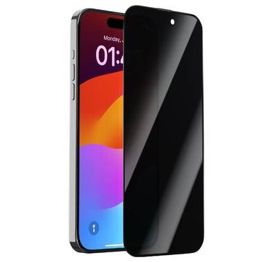 Devia iPhone 15 Plus Van Series Full Screen Privacy Twice - Tempered Glass - Black