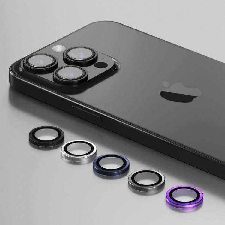 Devia iPhone 15 Pro & 15 Pro Max For Peak Series Crystal Lens Protector (3 pcs) - Grey