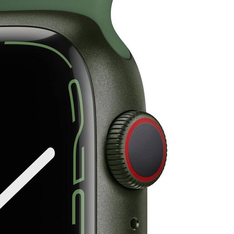 Apple Watch Series 7 [GPS + Cellular 41mm] with Green Aluminum Case & Clover Green Sport Band
