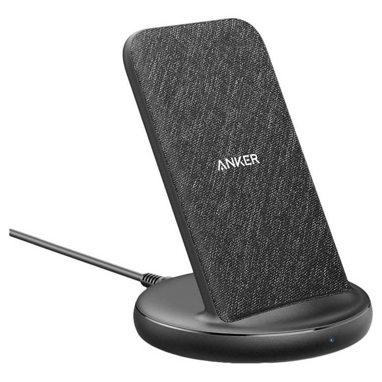 Anker PowerWave II Sense Stand Wireless Charger 15W | Black Fabric