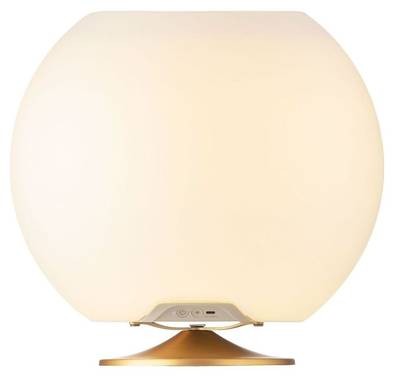 Portable Bluetooth Speaker Kooduu Sphere (31 cm) | Dimmable LED Light |  Drinks Cooler - Brass