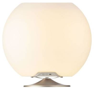 Portable Bluetooth Speaker Kooduu Sphere (31 cm) | Dimmable LED Light |  Drinks Cooler -  Brushed Silver