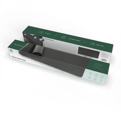 Green Lion Elite Desk Leather Mouse Pad - Black