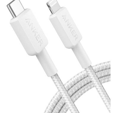 Anker 322 USB-C to Lightning Cable [Braided] 6ft | White