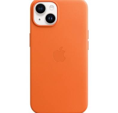 Apple  iPhone 14 Leather Case [MagSafe] | Orange